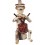 Personnage tambourineur en osier et bouleau