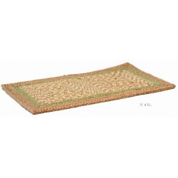 Tapis rect jonc tricolore