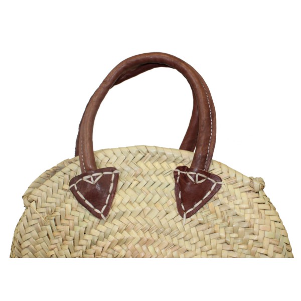Panier rond anse cuir sales