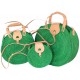 Sac rond crochet anses cuir plates réglables S/3