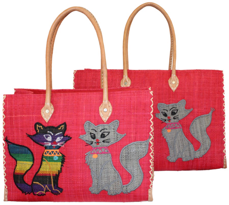 La Vannerie D Aujourd Hui Sac A Main En Rabane Anses Rondes En Cuir