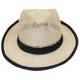 Chapeau Panama ajouré en sisal bord tissu