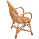 Fauteuil design coquille osier buff