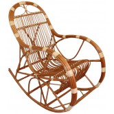 Rocking chair adulte en osier buff