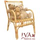 Fauteuil enfant structure rotin