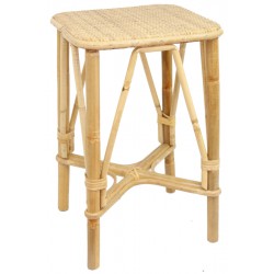 Tabouret en rotin motif cannage