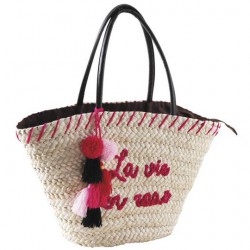 La Vannerie d'Aujourd'hui - Sac en fibre de ma¨s "La vie en rose"