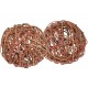 Lot de 4 boules osier brut D10CM