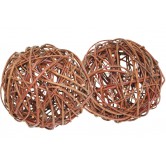 Lot de 2 boules osier brut D30CM