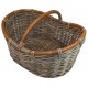 Panier ovale poelet naturel bord rotin