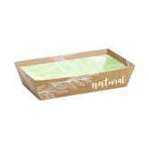 Corbeille carton motif kraft natural