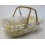 Corbeille panier rectangulaire avec anses et tissu prisme