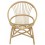 Fauteuil enfant coquille rotin naturel blanchi GM