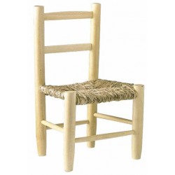 Chaise enfant paille bois naturel