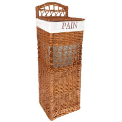 Huche à pain osier clair tissu