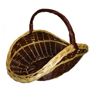 Panier à bois éventail L67 cm bicolore