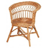 Fauteuil enfant osier assise ronde