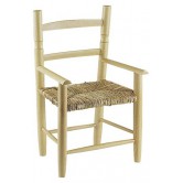 Fauteuil enfant paille bois naturel