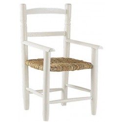 Fauteuil enfant paille bois naturel