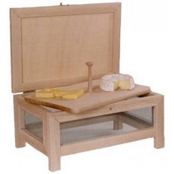 La Vannerie d'Aujourd'hui - Fromager en bois, avec plateau à fromage en hêtre.