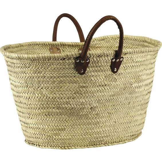 panier anse cuir