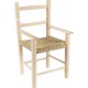 Fauteuil enfant paille bois naturel