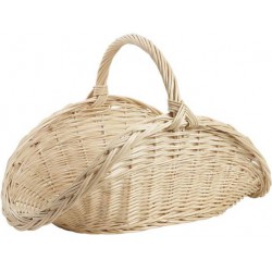 Panier rond ajouré osier naturel D 26x26.5cm