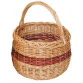 Panier rond en osier 2 teintes