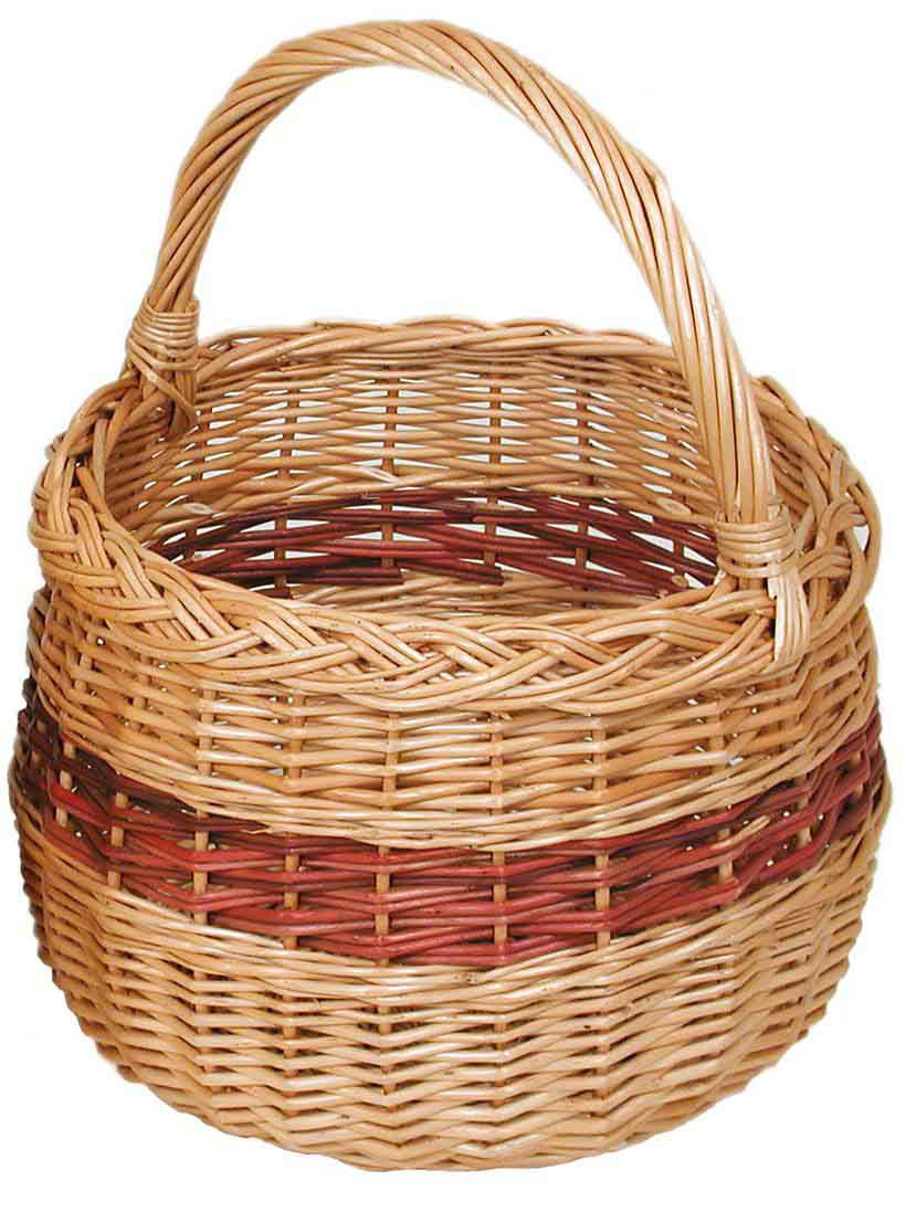 Panier rond en osier 2 teintes