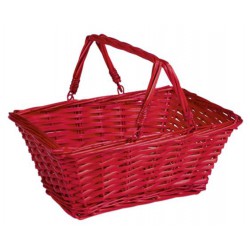 Panier rectangulaire éclisse rouge