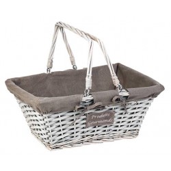 La Vannerie d'Aujourd'hui - Panier à garnir en osier et bois gris