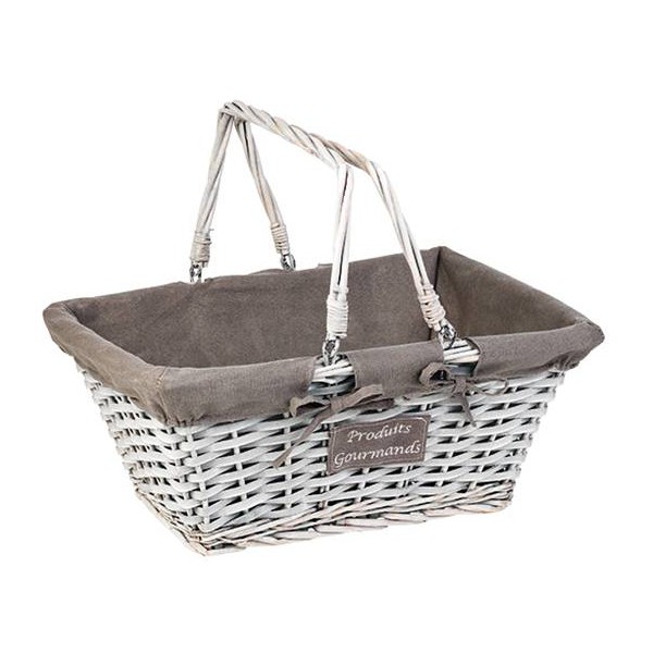 La Vannerie d'Aujourd'hui - Panier à garnir en osier et bois gris