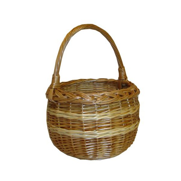 Panier rond en osier 2 teintes