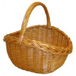 Panier bateau ovale osier buff