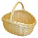 Panier bateau ovale osier blanc