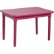 Table enfant hêtre laqué framboise