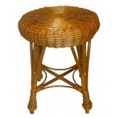 Tabouret rond osier buff