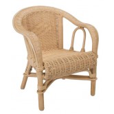 Fauteuil enfant tissé moelle de rotin