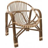Fauteuil En Rotin Bas Dossier - Style Nature Et Détente Pour Extérieur/Intérieur