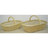 Panier beurre ajouré en osier blanc ou osier 2 tons, 5 tailles