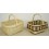 Panier "Lucette" rectangulaire en osier blanc ou 2 tons, 2 tailles