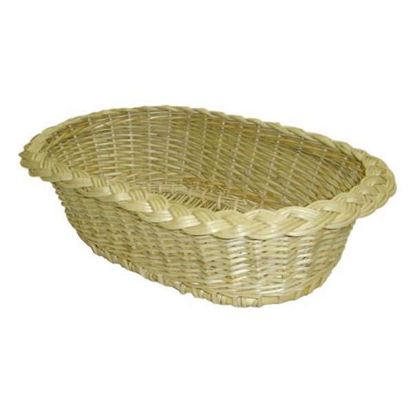 Corbeille à Pain Ovale éclisse Osier Blanc Ou 2 Tons