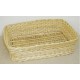 Corbeille rectangulaire en osier blanc ou 2 tons, 2 modèles