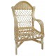 Fauteuil enfant "gendarme" osier blanc