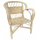 Fauteuil crapaud osier blanc
