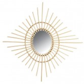 Miroir en rotin losange