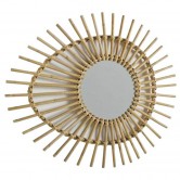 Miroir en rotin oeuf